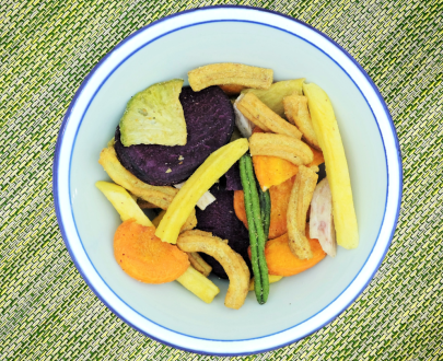 vegetable and soy crisps