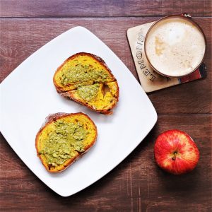 nut butter breakfast and coffee